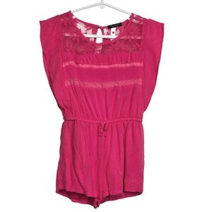 REV Kensie Girl Pink Sleeveless Top Shorts Romper - Size 4
